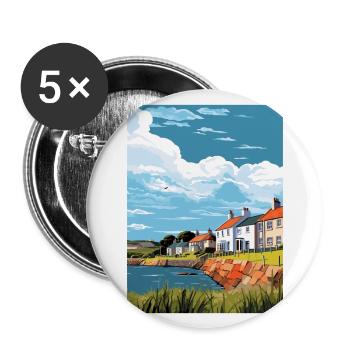 Isle Of Bute Scotland Vintage Travel Poster WPA - Buttons large 2.2''/56 mm (5-pack) - white - Front