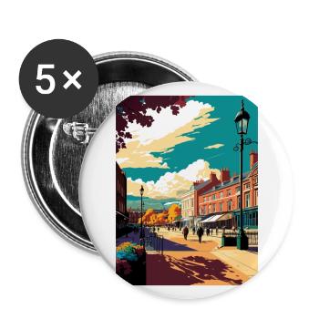 Penrith Decoration Vintage Travel Poster Souvenir - Buttons large 2.2''/56 mm (5-pack) - white - Front