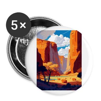 Canyon de Chelly National Monument Arizona Reisen - Buttons groß 56 mm (5er Pack) - Weiß - Vorne