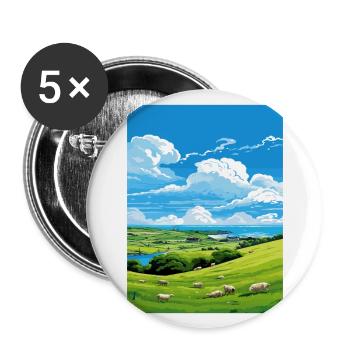 St Day Cornwall Vintage Travel Poster WPA Souvenir - Buttons large 2.2''/56 mm (5-pack) - white - Front