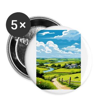 St Day Cornwall Vintage Travel Poster WPA Souvenir - Buttons large 2.2''/56 mm (5-pack) - white - Front