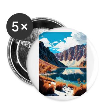 Convict Lake California Vintage Travel Poster WPA - Buttons large 2.2''/56 mm (5-pack) - white - Front