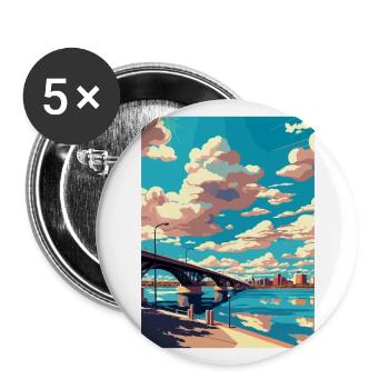 Tempe Town Lake Arizona Vintage Travel Poster WPA - Buttons large 2.2''/56 mm (5-pack) - white - Front