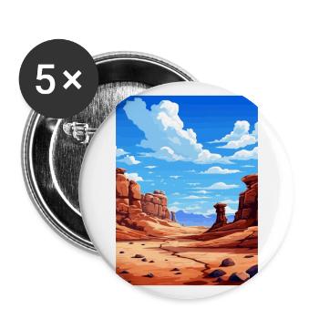 Goblin Valley State Park Vintage Reiseposter WPA - Buttons groß 56 mm (5er Pack) - Weiß - Vorne
