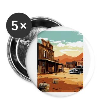 Goldfield Ghost Town Nevada Vintage Travel Poster - Buttons large 2.2''/56 mm (5-pack) - white - Front