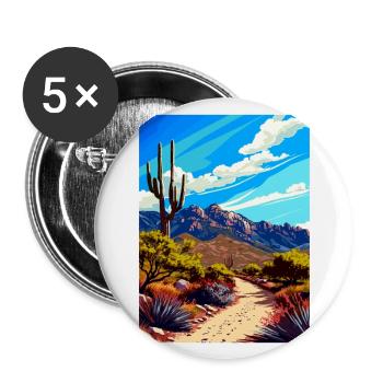 Catalina State Park Arizona Vintage Reiseposter - Buttons groß 56 mm (5er Pack) - Weiß - Vorne