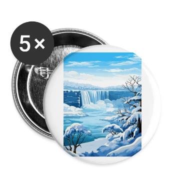 Niagara Falls New York State Vintage Travel Poster - Buttons large 2.2''/56 mm (5-pack) - white - Front