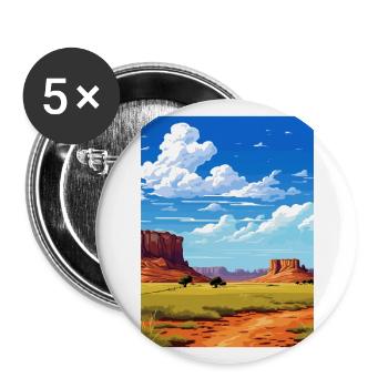 Torrey Utah affiches Vintage voyage affiche Souvenir - Lot de 5 grands badges (56 mm) - blanc - Devant
