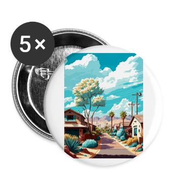 Gilbert Arizona Vintage Travel Poster WPA Souvenir - Buttons large 2.2''/56 mm (5-pack) - white - Front