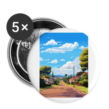 Mount Blässhuhn Tha Australien Vintage Reiseposter WPA - Buttons groß 56 mm (5er Pack) - Weiß - Vorne