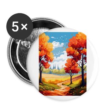 Adelaide Hills Australien Vintage Reiseposter WPA - Buttons groß 56 mm (5er Pack) - Weiß - Vorne