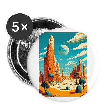 Pinnacles Au Australia Vintage Reiseposter WPA - Buttons groß 56 mm (5er Pack) - Weiß - Vorne