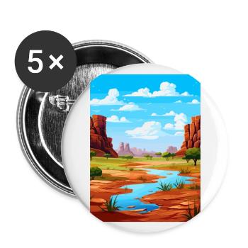 Le Kimberley Australie Vintage voyage affiche WPA - Lot de 5 grands badges (56 mm) - blanc - Devant