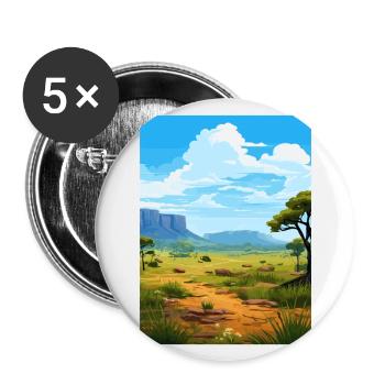 Parc national des Grampians Australie affiche de voyage - Lot de 5 grands badges (56 mm) - blanc - Devant