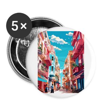 Buenos Aires Argentina Vintage Travel Poster WPA - Buttons large 2.2''/56 mm (5-pack) - white - Front