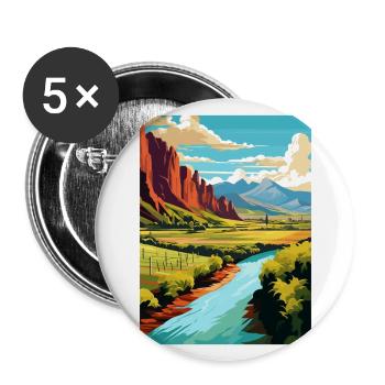 San Rafael Argentina Vintage Travel Poster WPA Art - Buttons large 2.2''/56 mm (5-pack) - white - Front