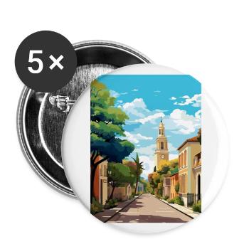 Santa Rosa Argentina Vintage Travel Poster WPA Art - Buttons large 2.2''/56 mm (5-pack) - white - Front