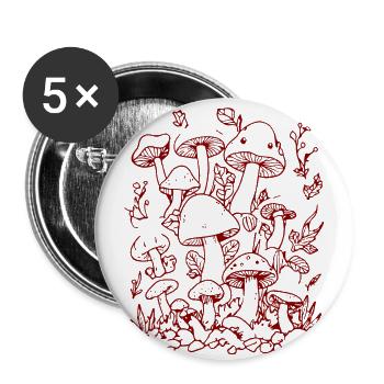 Fungi - Buttons large 2.2''/56 mm (5-pack) - white - Front