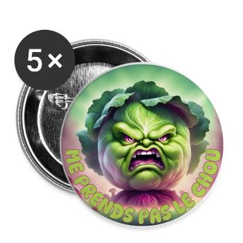 Don't take the cabbage away from me - Buttons large 2.2''/56 mm (5-pack) - white - Front
