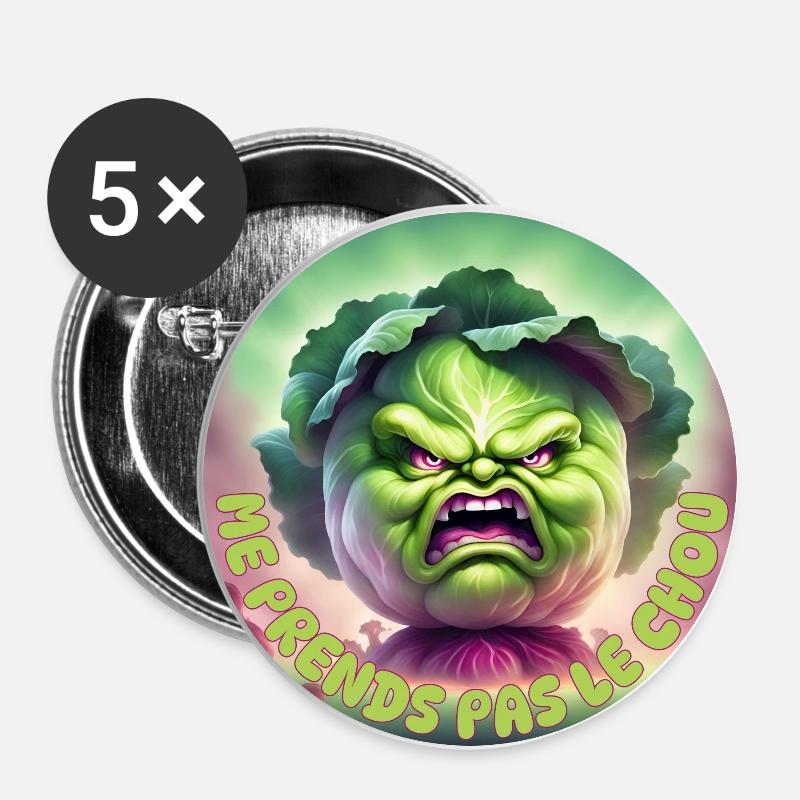 Don't take the cabbage away from me - Buttons large 2.2''/56 mm (5-pack) - white