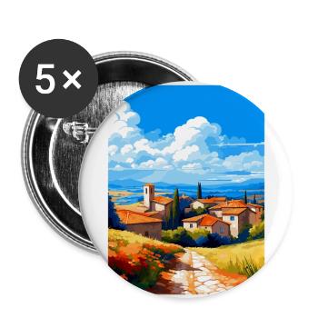Extremadura Spain Vintage Travel Poster Souvenir - Buttons large 2.2''/56 mm (5-pack) - white - Front