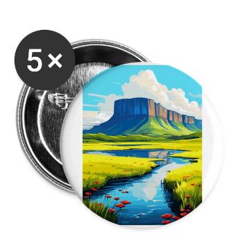 Ben Bulben Irland UK Vintage Reiseposter WPA - Buttons groß 56 mm (5er Pack) - Weiß - Vorne