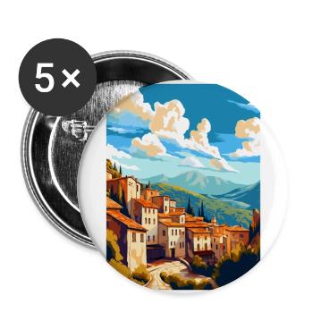 Cuenca Spain Vintage Travel Poster WPA Souvenir - Buttons large 2.2''/56 mm (5-pack) - white - Front
