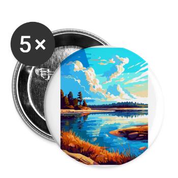Warta Mouth Poland Vintage Travel Poster Souvenir - Buttons large 2.2''/56 mm (5-pack) - white - Front