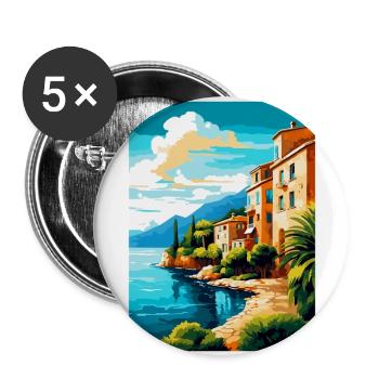 Mallorca Spain Vintage Travel Poster Souvenir WPA - Buttons large 2.2''/56 mm (5-pack) - white - Front