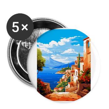 Altea Spain Vintage Travel Poster WPA Art Souvenir - Buttons large 2.2''/56 mm (5-pack) - white - Front