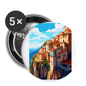 Cuenca Spain Vintage Travel Poster WPA Souvenir - Buttons large 2.2''/56 mm (5-pack) - white - Front