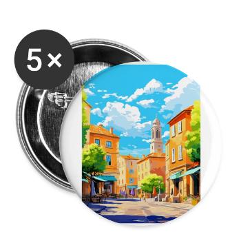 Aix En Provence France Vintage Travel Poster WPA - Buttons large 2.2''/56 mm (5-pack) - white - Front