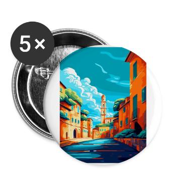 Ravenna Italy Vintage Travel Poster WPA Souvenir - Buttons large 2.2''/56 mm (5-pack) - white - Front