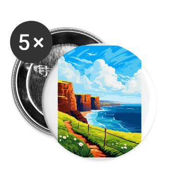 Isle Of Hoy Scotland Uk Vintage Travel Poster WPA - Buttons large 2.2''/56 mm (5-pack) - white - Front