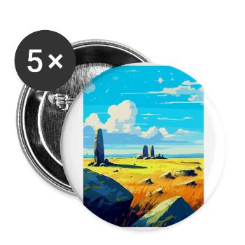 Culloden Scotland Uk Travel Poster Souvenir WPA - Buttons large 2.2''/56 mm (5-pack) - white - Front