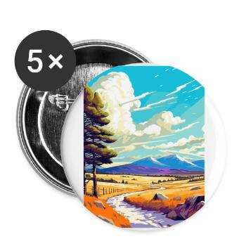 Cairngorms Scotland Uk Travel Poster Souvenir WPA - Buttons large 2.2''/56 mm (5-pack) - white - Front