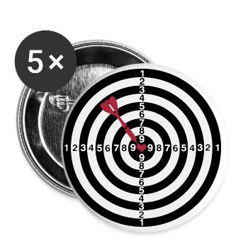 LovedART - Buttons groß 56 mm (5er Pack) - Weiß - Vorne