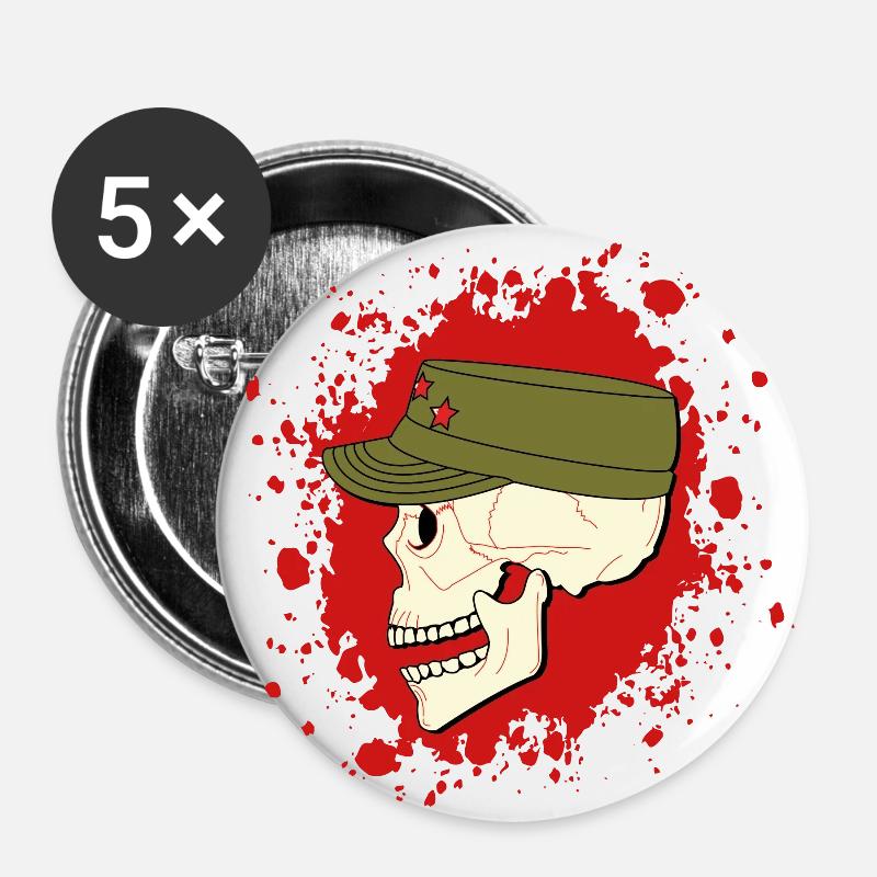 Dead Guerillero - Buttons large 2.2''/56 mm (5-pack) - white