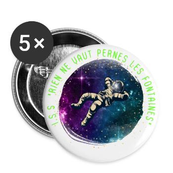 I.S.S Rien de vaut Pernes les Fontaines v - Lot de 5 grands badges (56 mm) - blanc - Devant