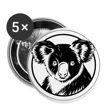 Koala - Buttons large 2.2''/56 mm (5-pack) - white - Front