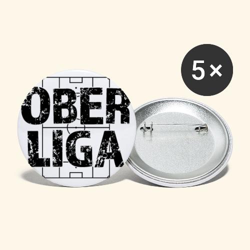 OBERLIGA im Fußballfeld - Buttons groß 56 mm (5er Pack)