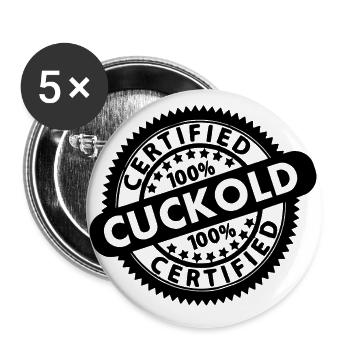 cuckold - Buttons large 2.2''/56 mm (5-pack) - white - Front