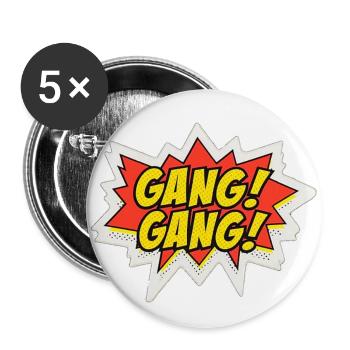 gang gang - Buttons large 2.2''/56 mm (5-pack) - white - Front