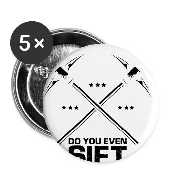 Gold Digger Gold Panning Conceptions d’extraction d’or - Lot de 5 grands badges (56 mm) - blanc - Devant