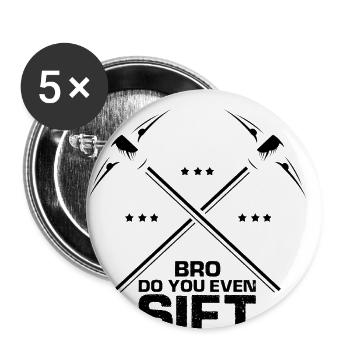 Gold Digger Gold Panning Gold Mining Designs - Buttons large 2.2''/56 mm (5-pack) - white - Front