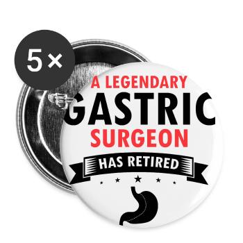Gastric Bypass and Gastric Bypass Operation Design - Buttons large 2.2''/56 mm (5-pack) - white - Front