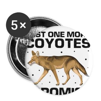 Conception de coyote pour les réacteurs de coyote - Lot de 5 grands badges (56 mm) - blanc - Devant