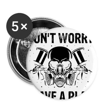 Car Painter Offer for Car Painters - Buttons large 2.2''/56 mm (5-pack) - white - Front