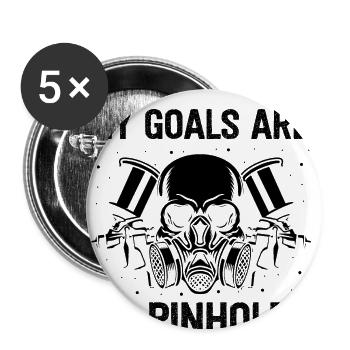 Peintre automobile pour carrossiers - Lot de 5 grands badges (56 mm) - blanc - Devant