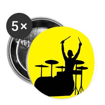 drummer - Buttons large 2.2''/56 mm (5-pack) - white - Front